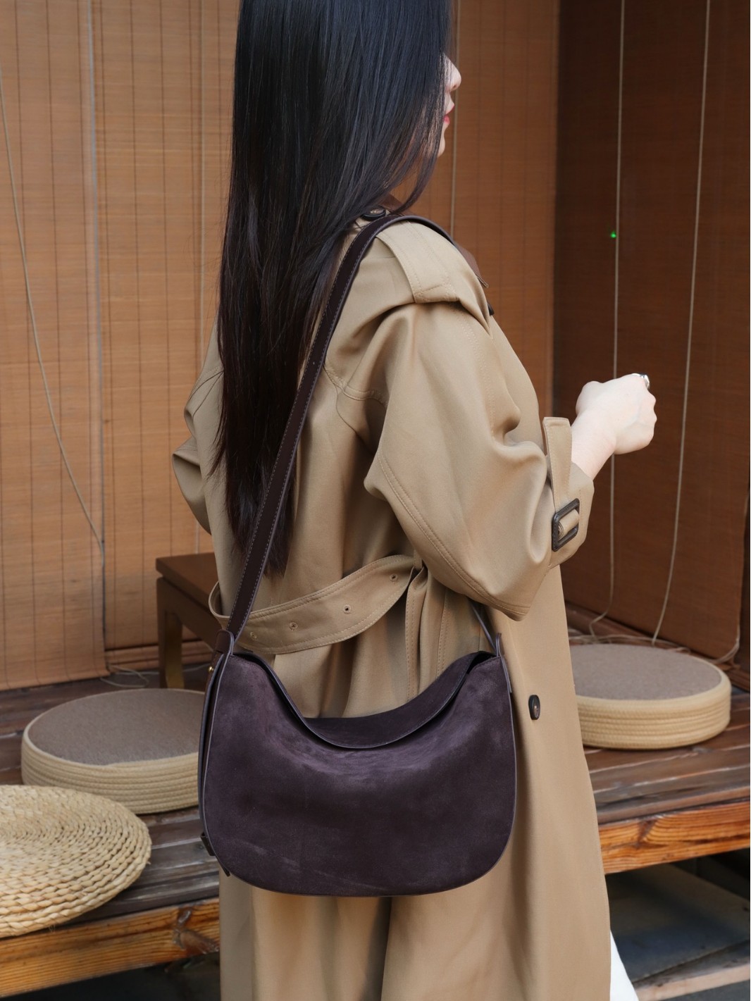 Retro Matte Genuine Leather Underarm Bag For Women, New Autumn-Winter Versatile Dumpling Bag, Casual Fashion Crossbody And Shoulder Bag 5