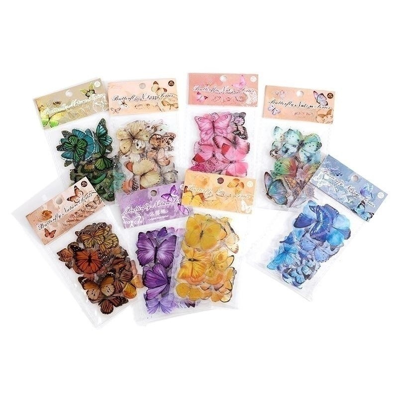 Title 10, PET Sticker Bag Butterfly Nature Series Fresh A...