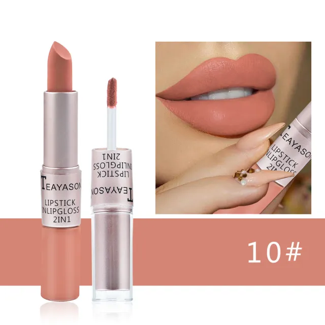 Double ended Non stick Cup Matte Matte Lip Gloss 10 Style - Shop at LoveMi