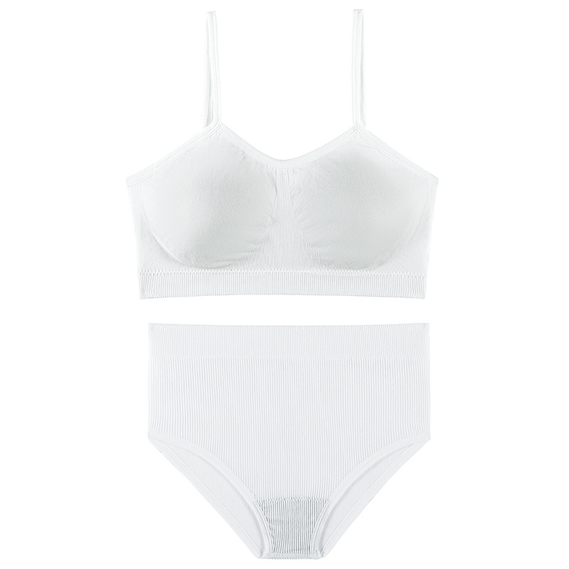 No Steel Ring Comfortable Breathable Bra Set Sponge Pad Girls