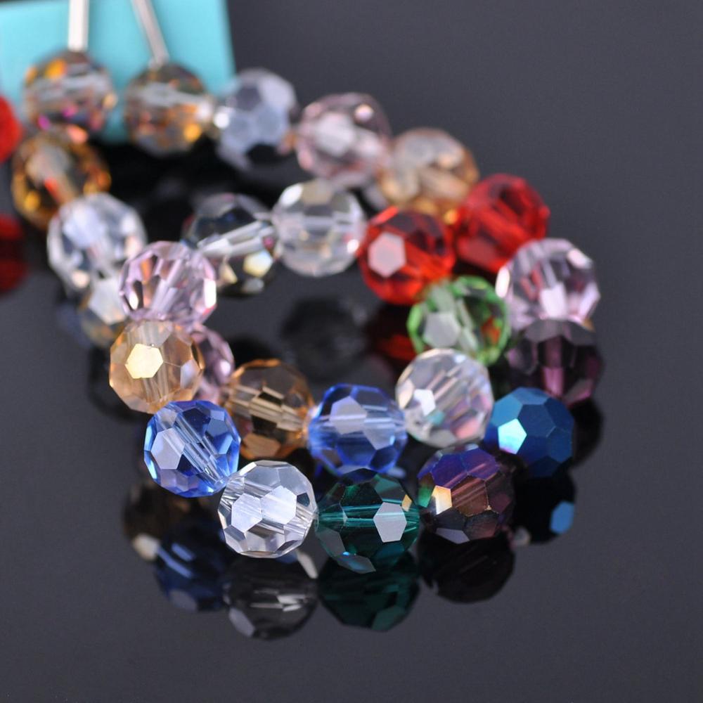 Colorful 32-sided Glass Section Ball Diy Ornament Beaded