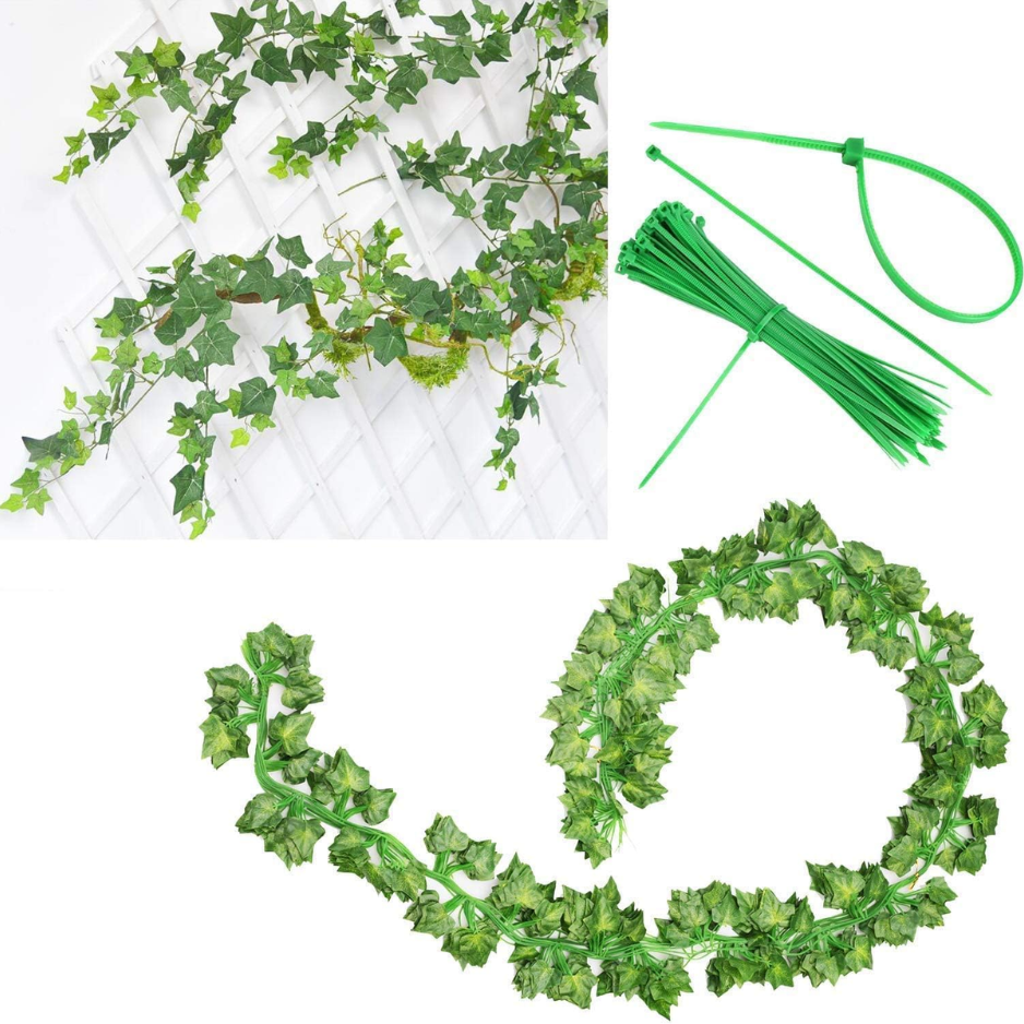 12 Pack Fake Vines For Room Decor Artificial With Clip Green Flowers — foto 3