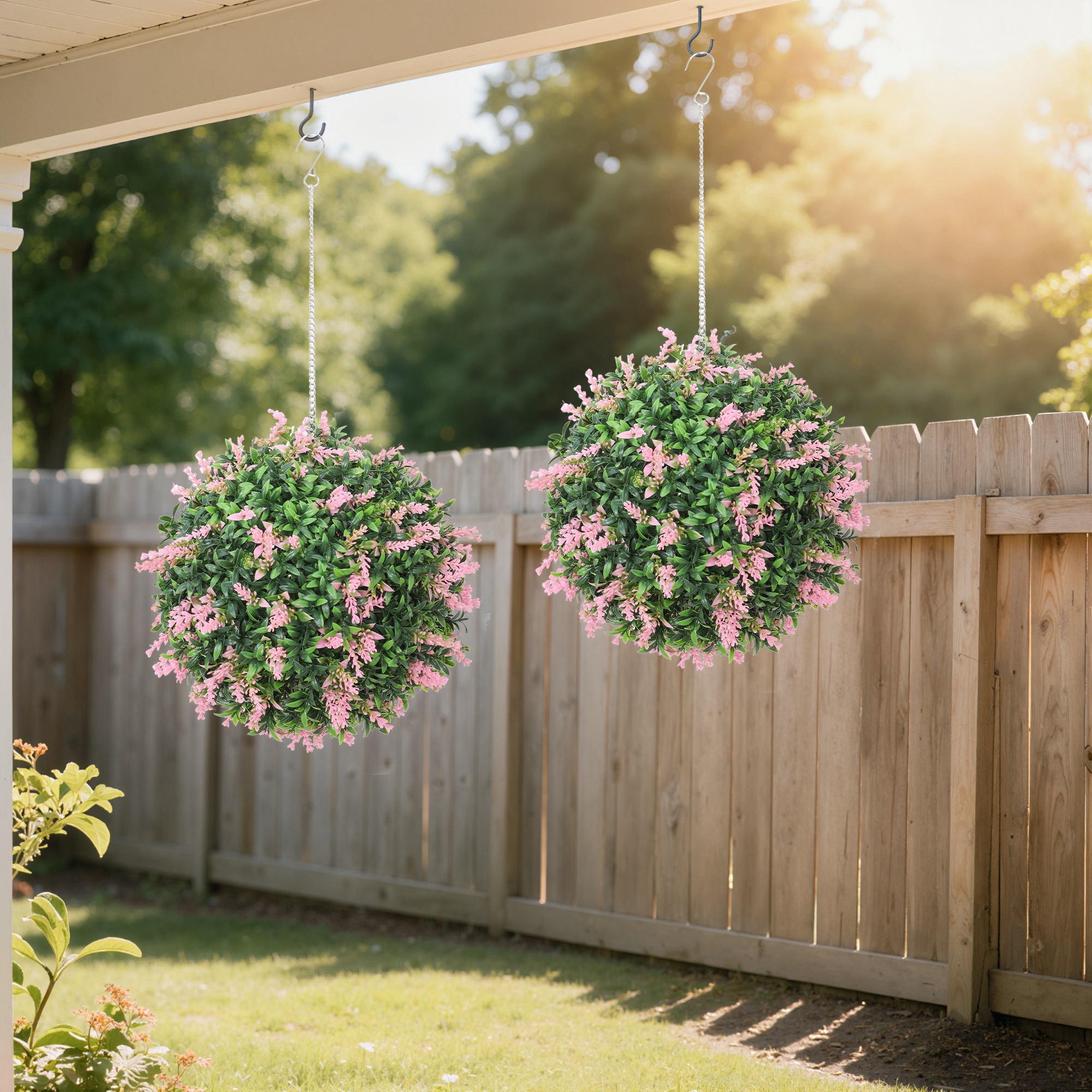 2 lavender flower balls