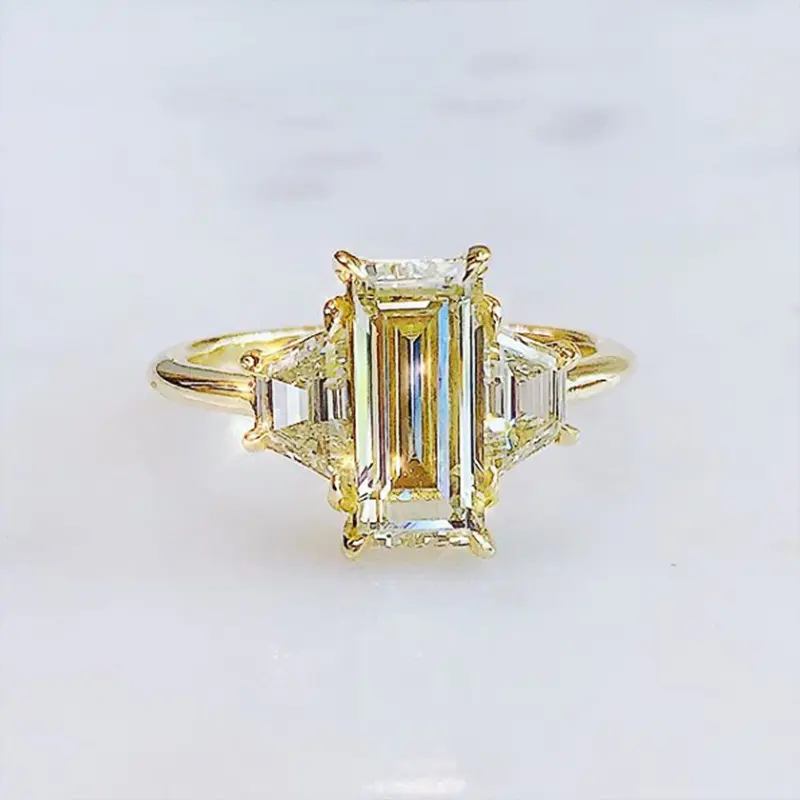 European And American Creative Square Zircon Lady