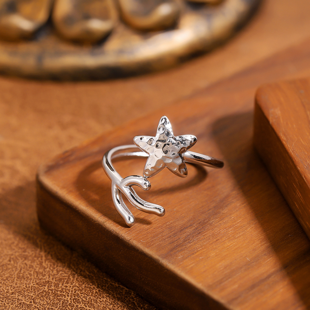 Style Ocean Inspired Ring For Women, Personality Vacation Style, Fashion Seahorse Stainless... thumbnail 3