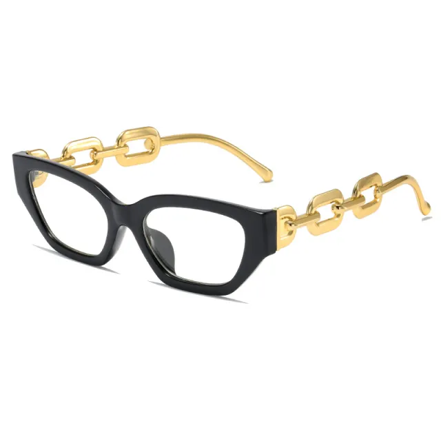 Individualized Cat's Eye Wide Edge Flat Lens Bright Black Box - Shop at LoveMi