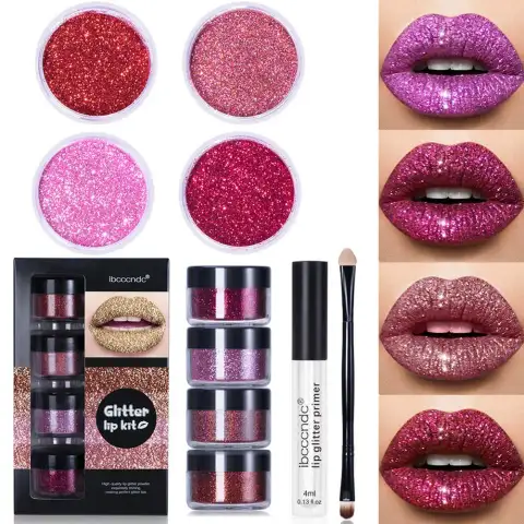 Glitter Lip Gloss Lipstick Shiny DIY Lip Diamond Waterproof
