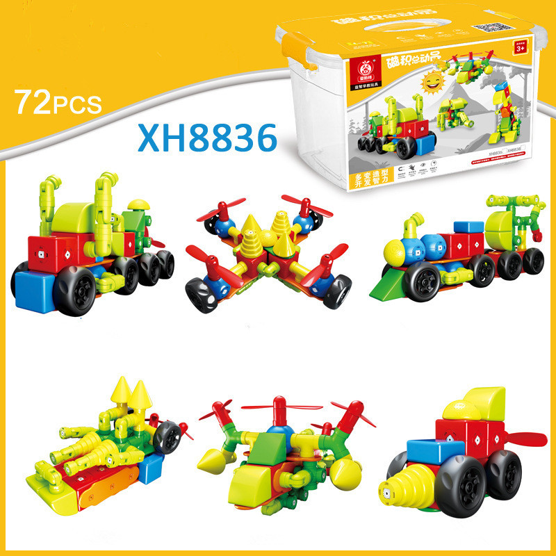 Title 5, Pure Magnetic Building Blocks Assembling Toys L...