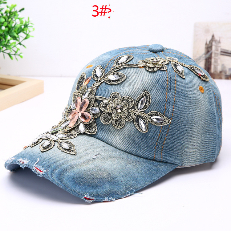 Adult Baseball Hat Female Spring And Autumn Washed Cowboy Holes