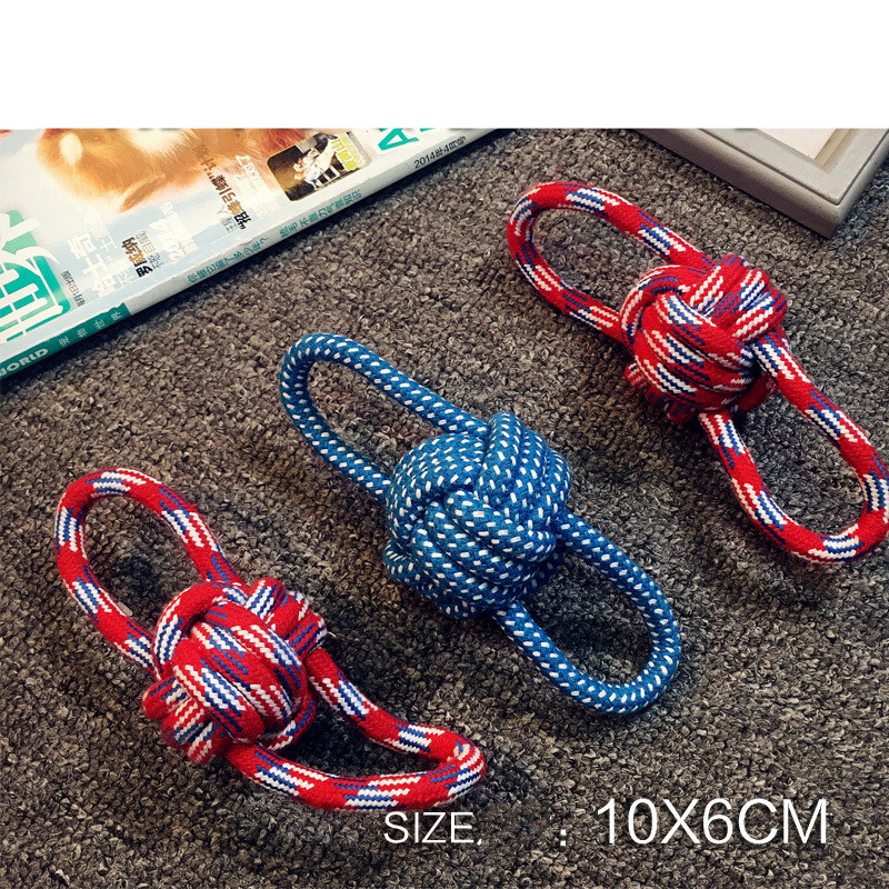 Title 12, Pet molar bite resistant cotton rope dog toy. D...