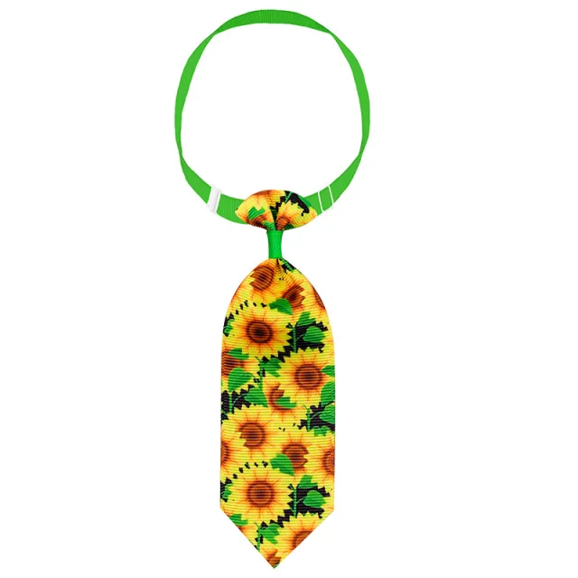 Sunflower Pet Tie Summer Collar Decoration Green Leaf Sunflower - Shop at LoveMi