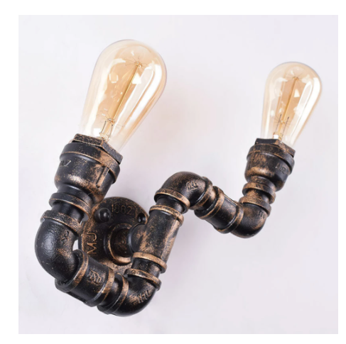 Wrought iron wall lamp