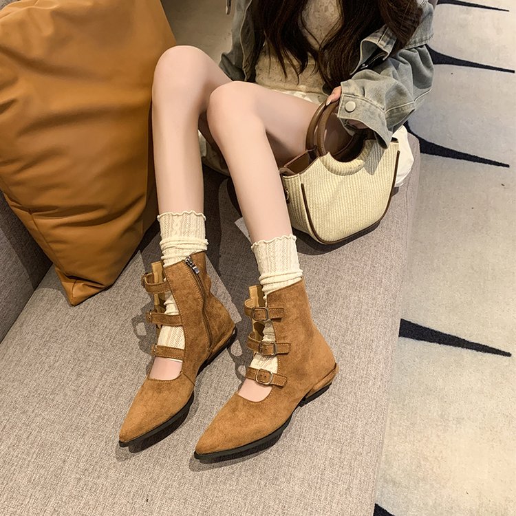 Faux Suede Sandal Boots, picture 4 of 4