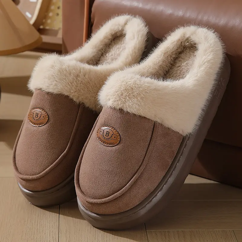 Winter Plush Slippers For Men Casual All-match