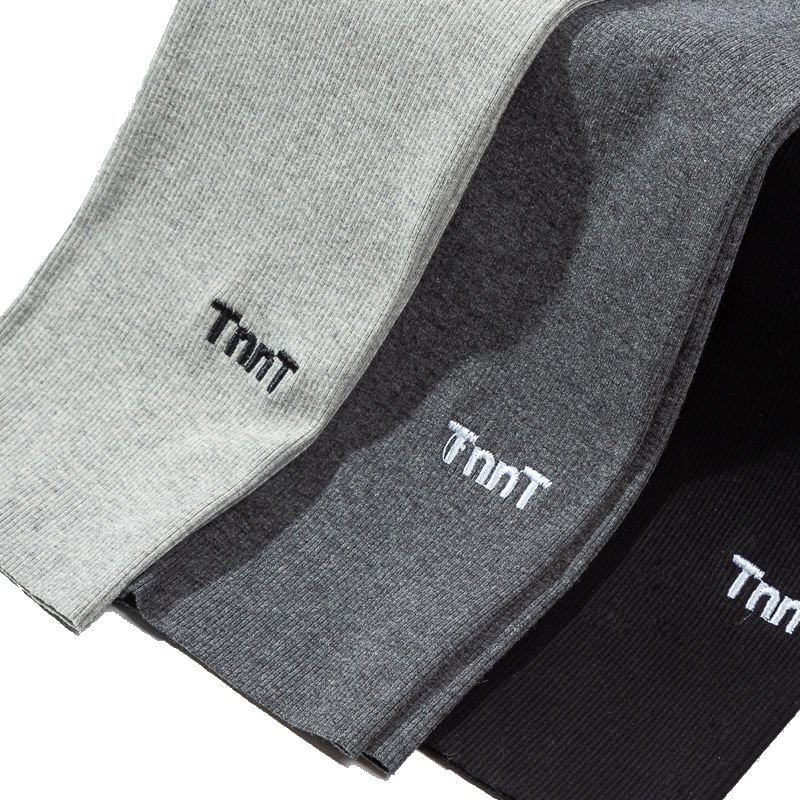 Thin Threaded Five-point Leggings Women's Outer Wear High Waist Elastic