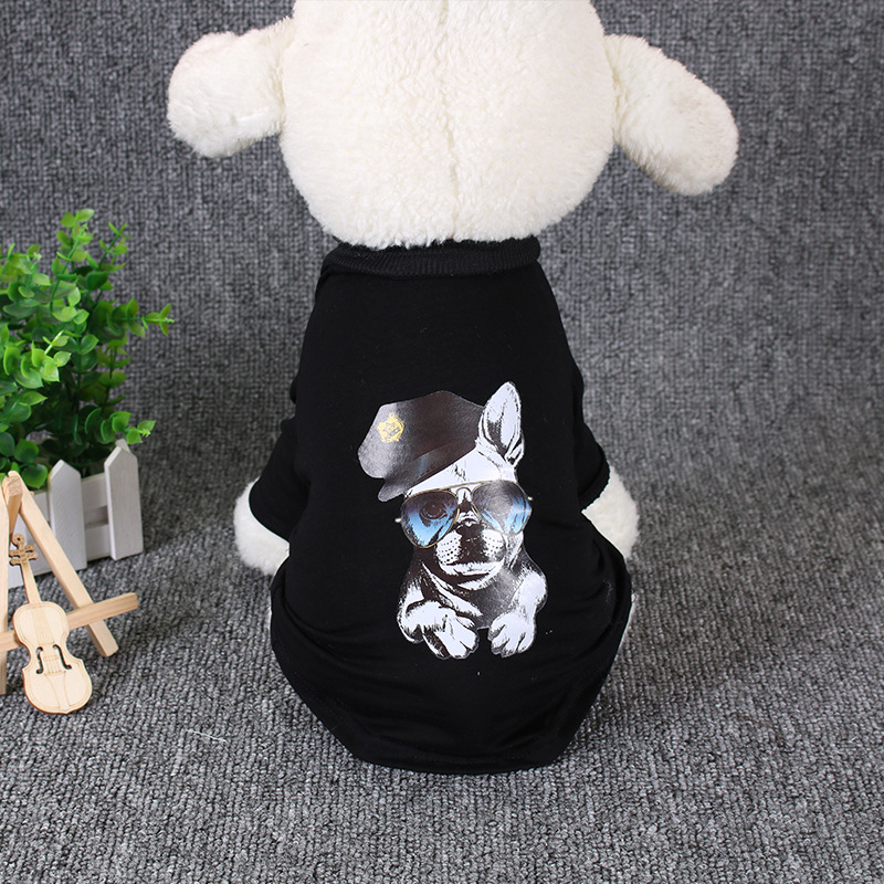เสื้อยืดผ้าฝ้ายสองขา สำหรับสุนัข น่ารัก ใส่สบาย สไตล์แฟชั่นสัตว์เลี้ยง