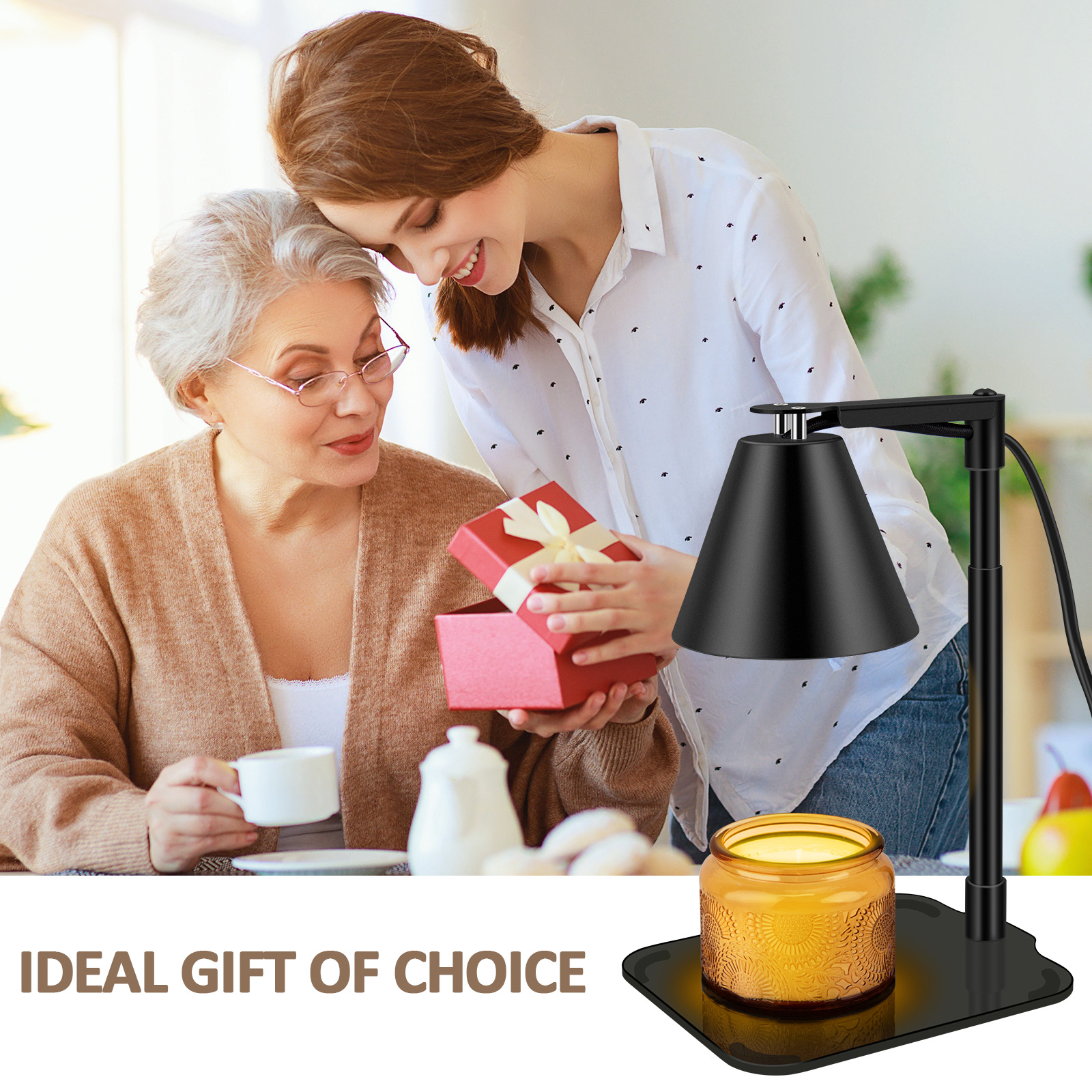 Electric Candle Warmer Lamp with Timer. HIGH QUALITY CANDLE WARMER: Candle warmer lamp with timer function can give you peace of mind to do other things. The electric candle warmer has three timer settings (2/4/8 hours) that you can set to suit your needs