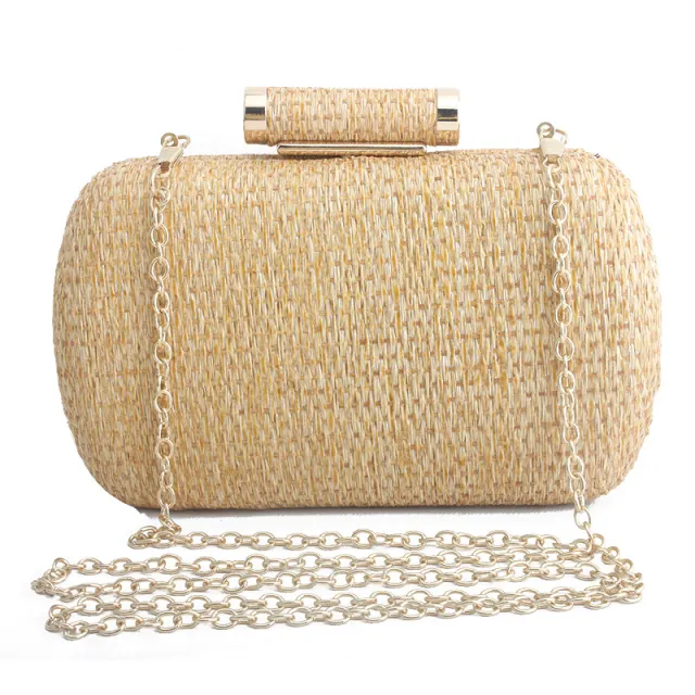 European And American Fashion Hand Woven Bag Gold - Shop at LoveMi