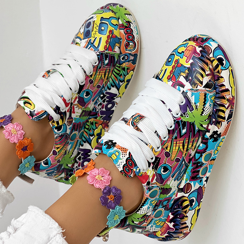 thick-sole lace-up sneakers