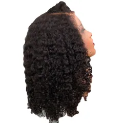 Wig Front Lace Synthetic Hair Headgear Hand-woven Lace - As Shown - View 1