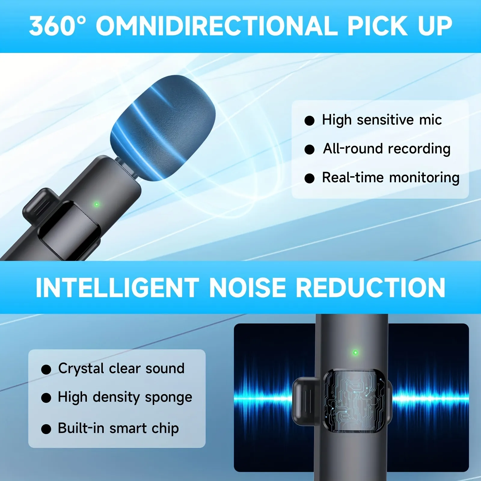 Wireless Lavalier Lapel Microphone For IPhone IPad Professional Wireless Clip Mic - Cordless Omnidirectional Condenser Recording Mic For Interview Video Podcast Vlog YouTube – image 9