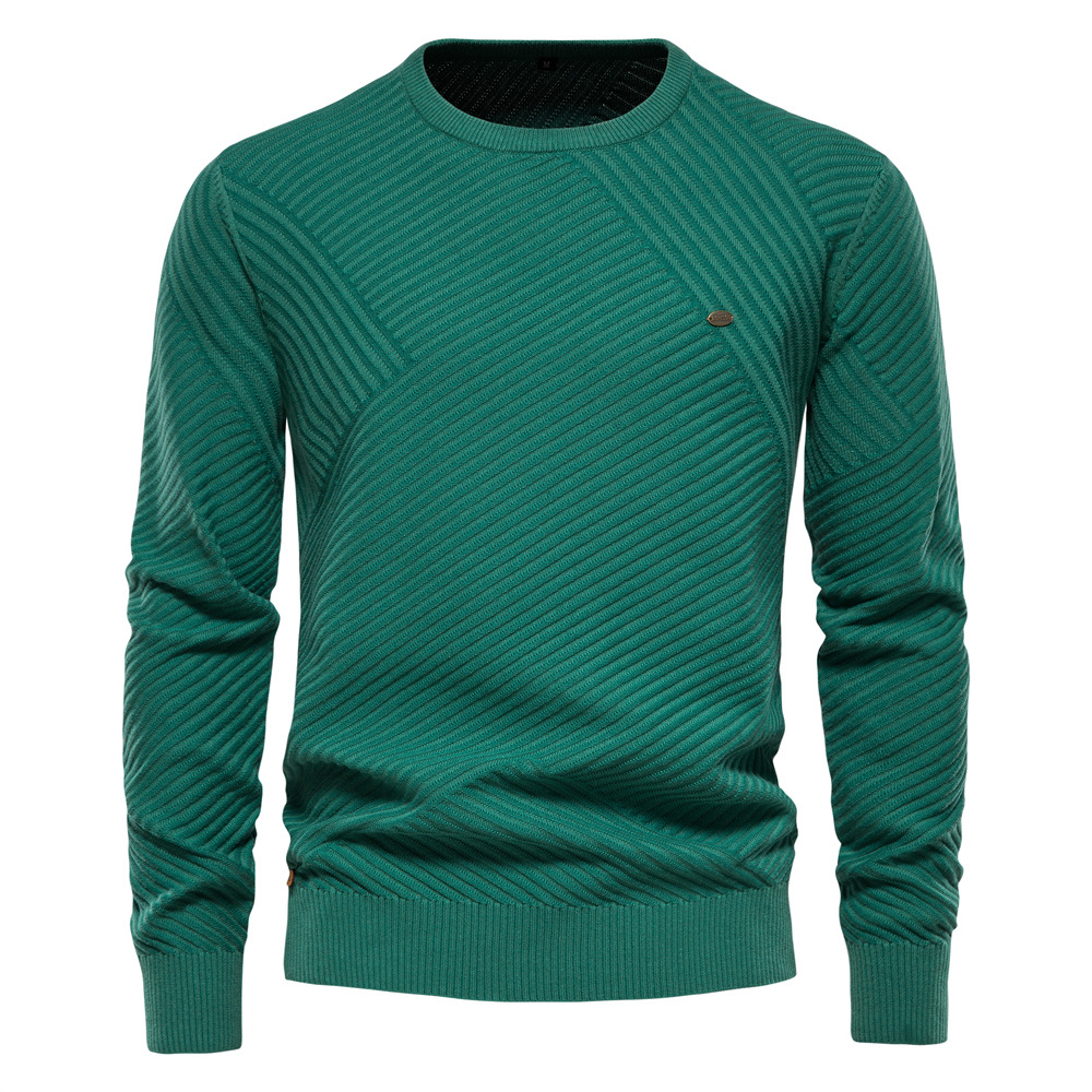 Title 2, Herren Casual Rundhals Pullover – Bequemer Stri...