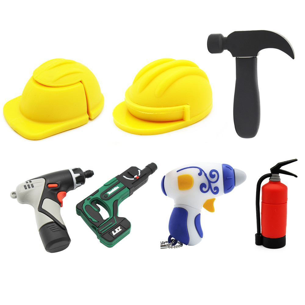 Cartoon Safety Helmet Electric Drill Fire Extinguis — foto 5