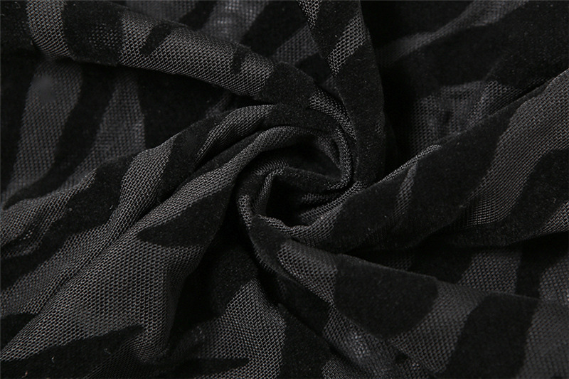 Solid Color Sleeve Polyester Mesh Buttock Cover-up Dress For Women