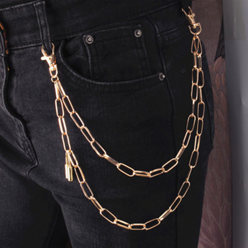 Title 4, Punk Style Retro New Multi-layer Chain Trousers...