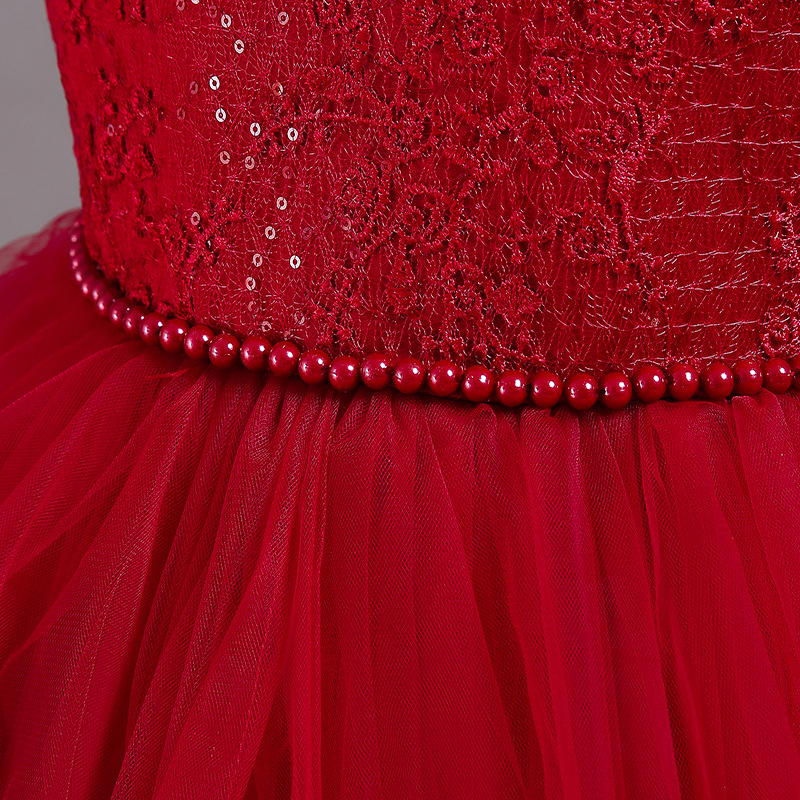 Children's Mesh Puffy Sleeveless Dress