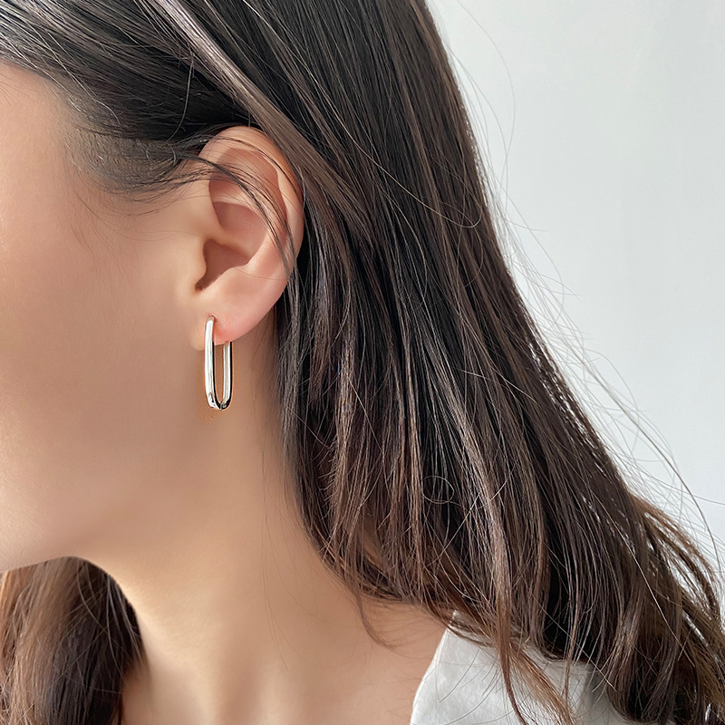 Personalized Fashion Golden Texture Geometric Glossy White Fungus Buckle