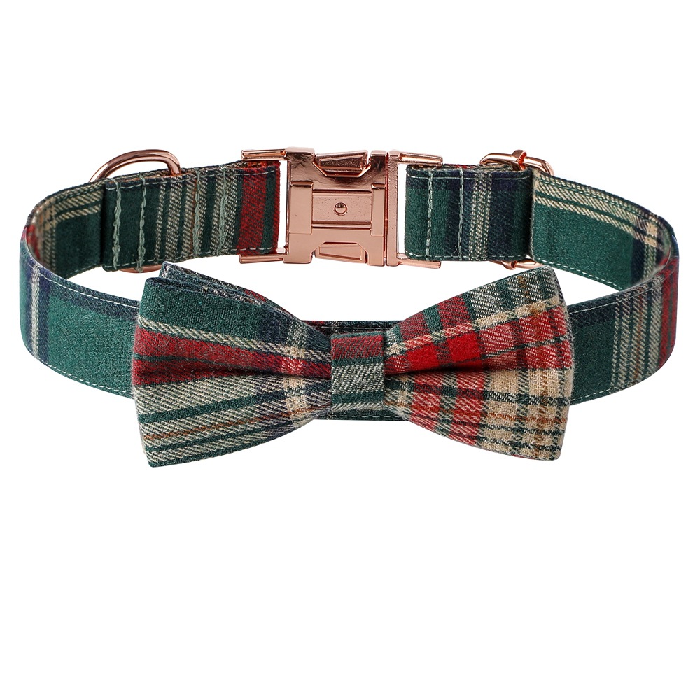 Green plaid bow