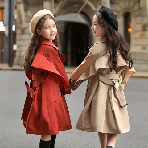Double-breasted Jacket for Girls in Spring and Autumn
