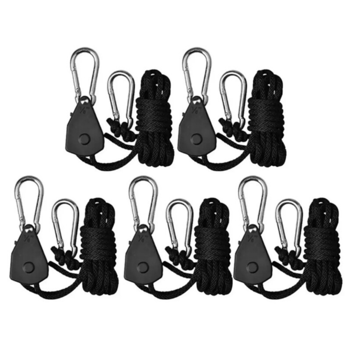 8pcs Rope Ratchet Adjustable Light Hanger Tent Carbon Filter Hydroponic Grow — image 9