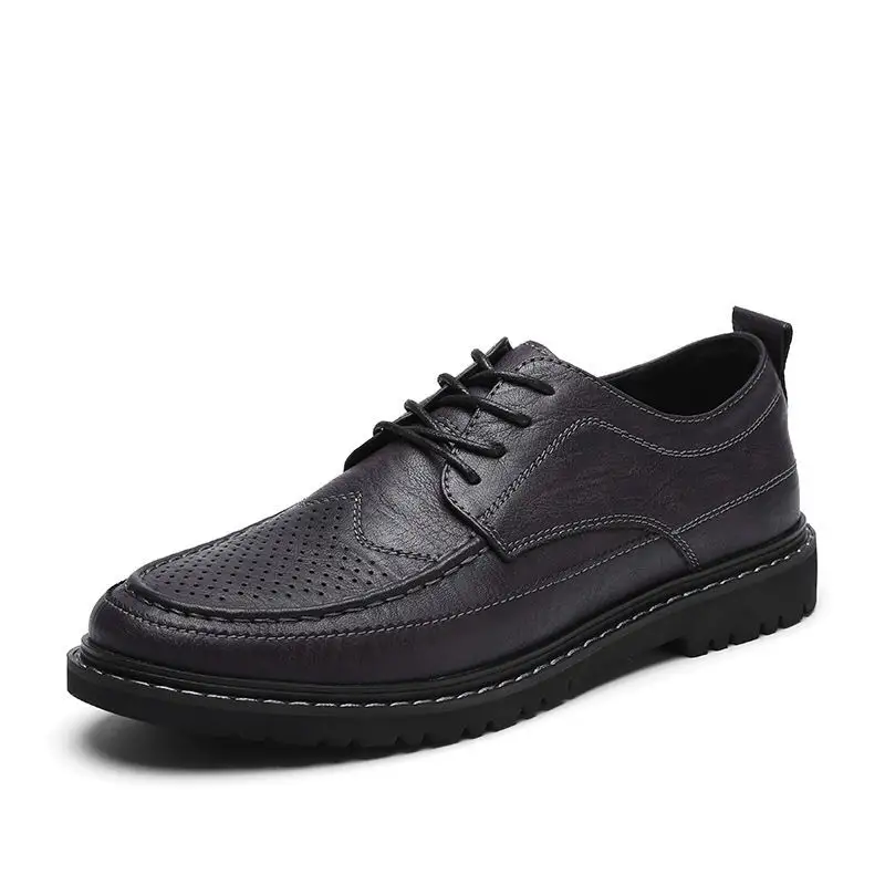 Leather Shoes Casual Summer Men's Breathable Small