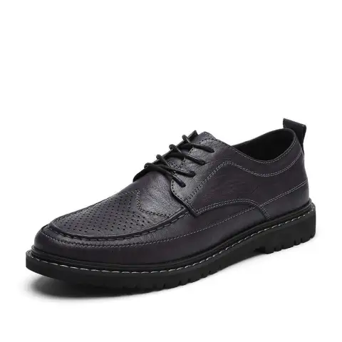 Leather Shoes Casual Summer Men's Breathable Small