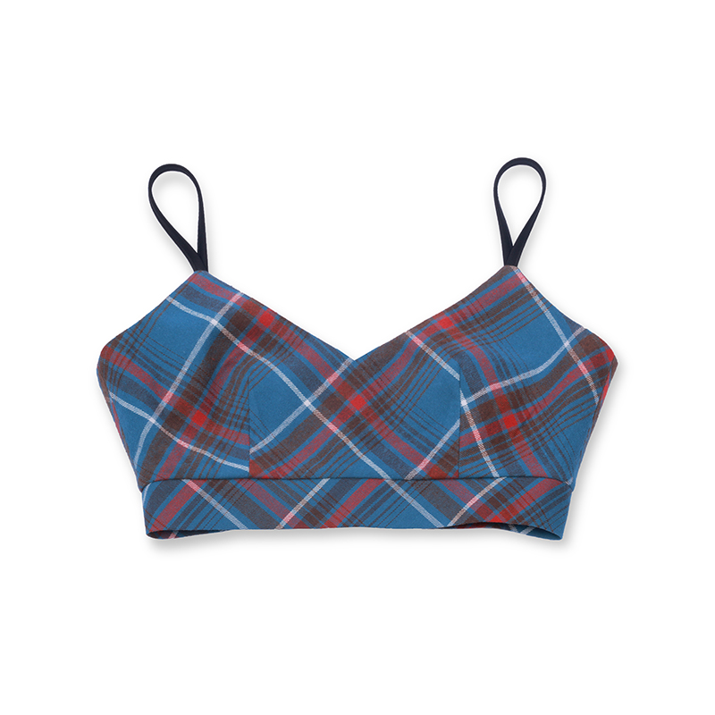 Performing A Blue Plaid Sling Suit Female Cool