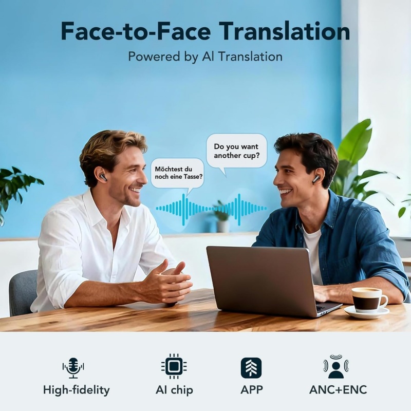 AI Translation Earbuds with 144-Language Real-Time Translation thumbnail 2