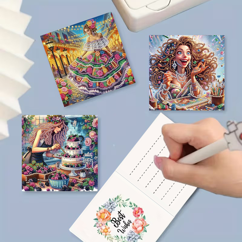 DIY Diamond Painting Kit Birthday Card Kit, Unique Mom Birthday Pattern Design, Water Diamond Painting Art Mosaic Postcards, Festival Cards Perfect For Families, Friends, And Lovers, Handmade