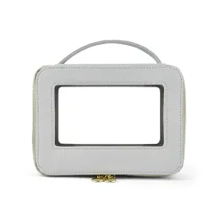 New Transparent Cosmetic Bag Women's Handbag Travel Fashion Portable Make-up Storage Bags - Grey - View 1