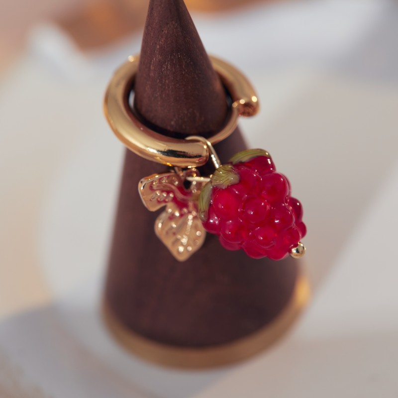 Title 6, Red Glass Raspberry Spring And Summer Cute Frui...