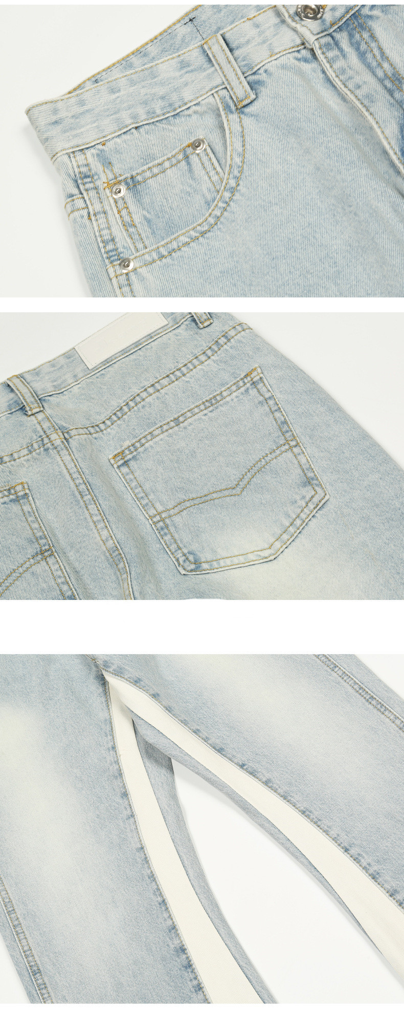 Title 9, Europees en Amerikaans retro flared jeans met r...