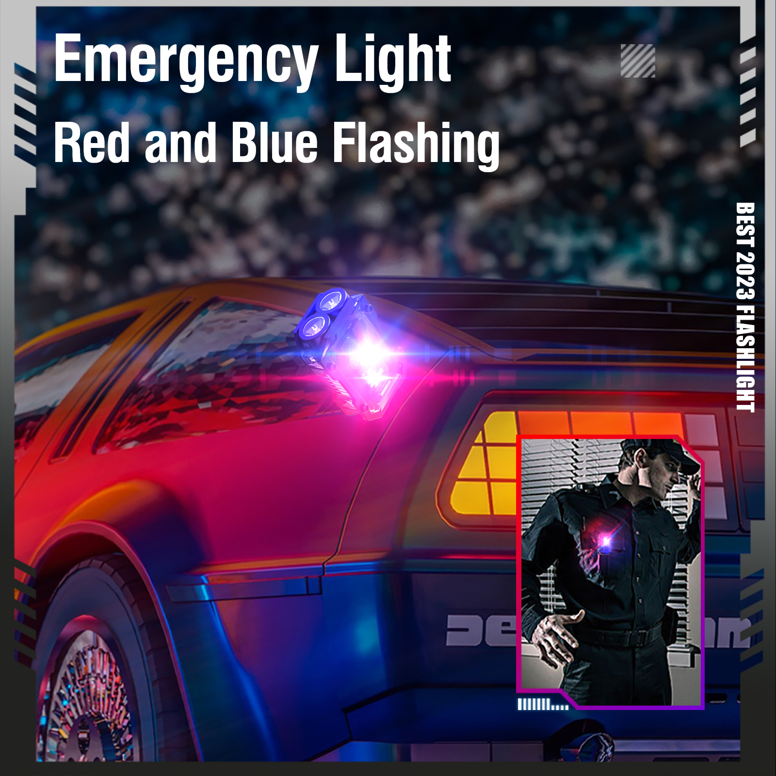 Mini LED Keychain Flashlight Rechargeable Self Protect Security Torch Portable — image 6