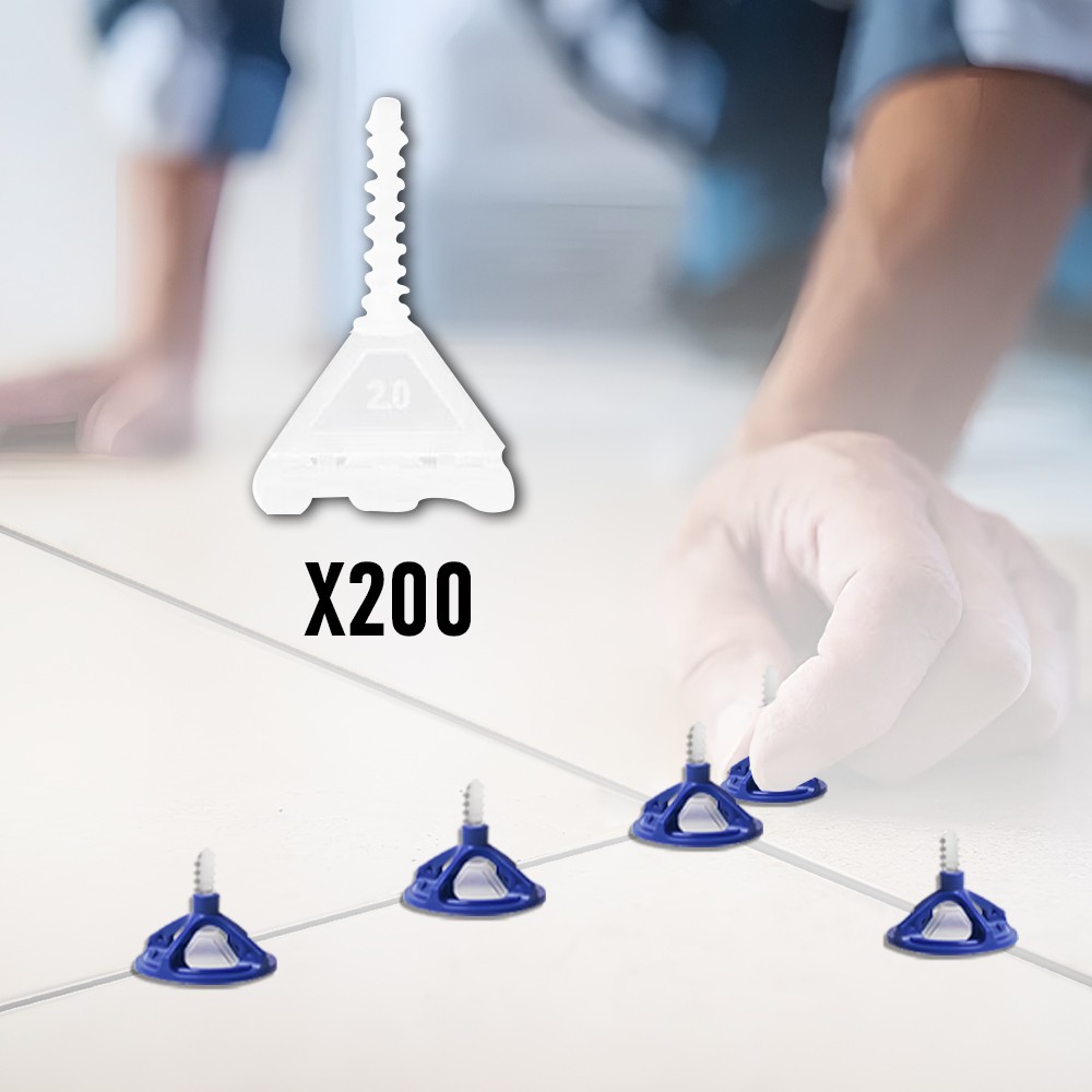 300PCS TILE SPACER Levelling System Plus 2mm Twister - Nut---white — image 6