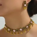 Vintage Flower Sparkling Diamond Drip Earrings Women's Necklace Earrings view 1