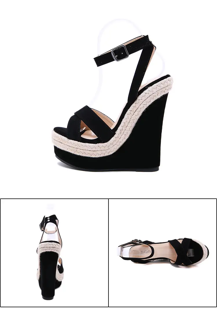 Hemp Rope Comfortable High Heels Wedge Sandals