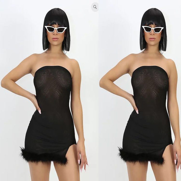Women's Slim Fitting Hip Bag Bodice Dress