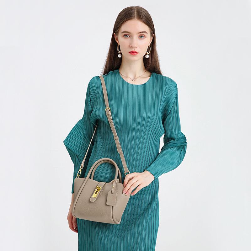 Basket Leather Female Bag Bucket Summer