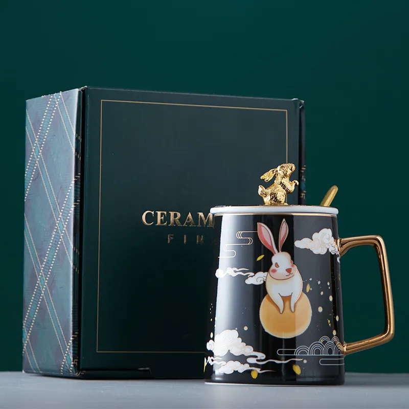 Ceramic Cup Gift Box Office - Black