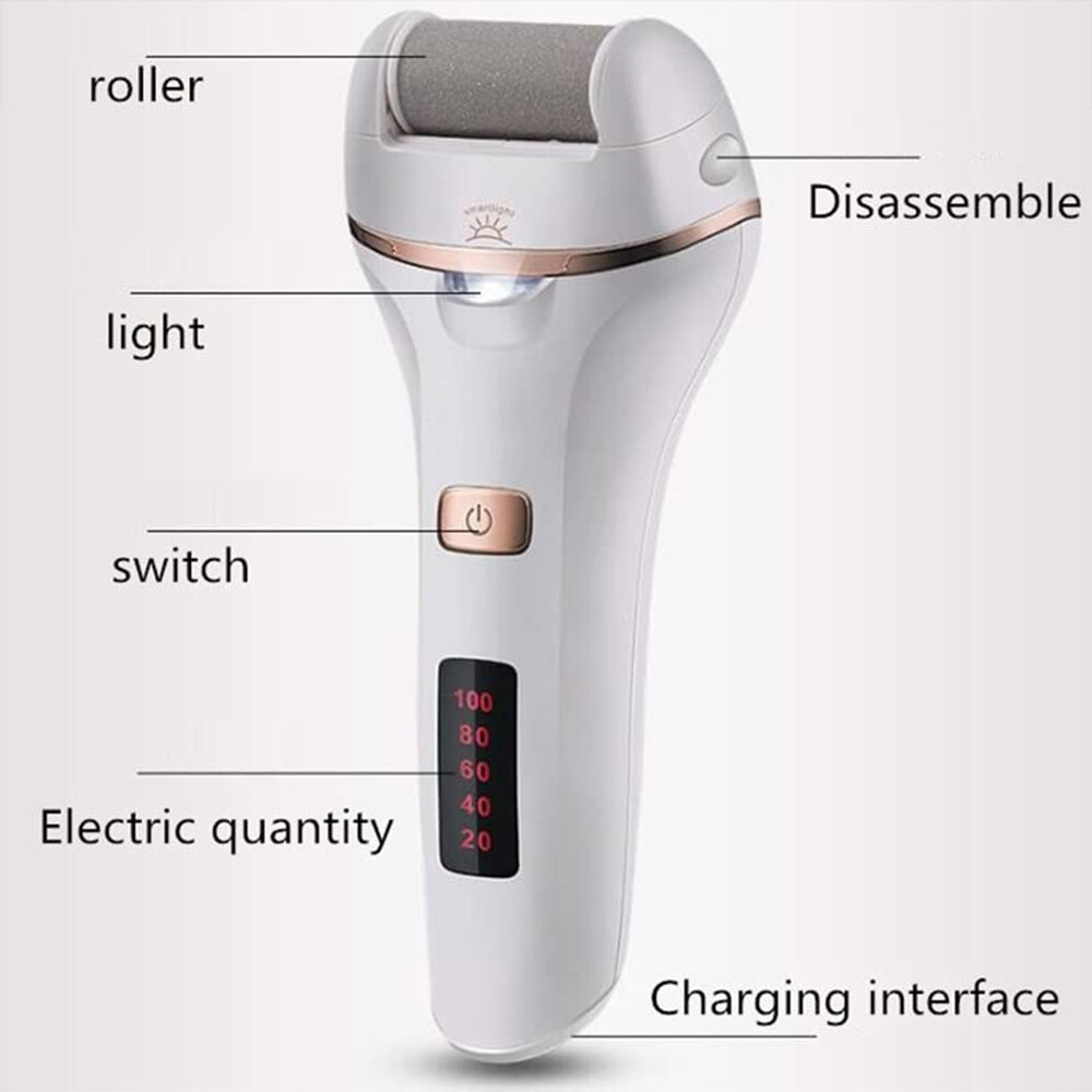 Electric Foot File Rechargeable Callus Hard Skin Remover Feet Pedicure 2 Speeds — image 11